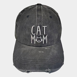 Cat Mom Message Baseball Cap