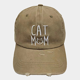 Cat Mom Message Baseball Cap