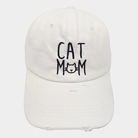 Cat Mom Message Baseball Cap