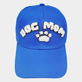 Dog Mom Message Paw Pointed Baseball Cap