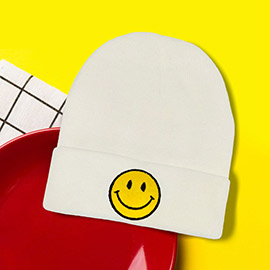 Smile Pointed Solid Knit Beanie Hat