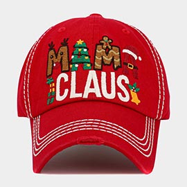 Mama Claus Message Vintage Baseball Cap