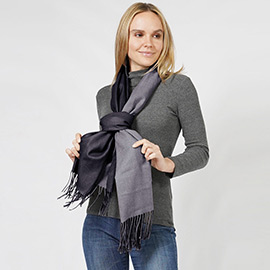 Reversible Solid Shawl Oblong Scarf