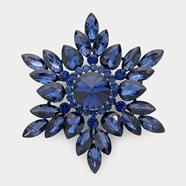 Marquise Stone Cluster Pin Brooch