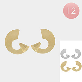 12Pairs - Abstract Metal Earrings