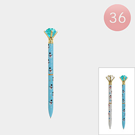 36PCS - Snowman Snowflake Stone Diamond Ball Pens