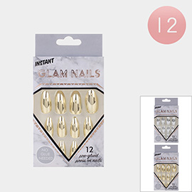 12Pack - Glossy Press on Nail Set