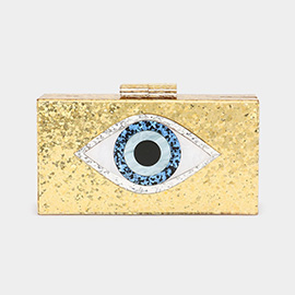 Glittered Evil Eye Clutch / Crossbody Bag