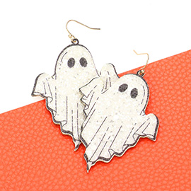 Glittered Ghost Dangle Earrings