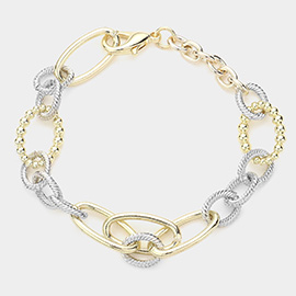 Open Metal Oval Link Bracelet
