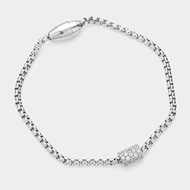 CZ Embellished Magnetic Bracelet