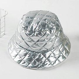 Quilted Puffer Solid Bucket Hat