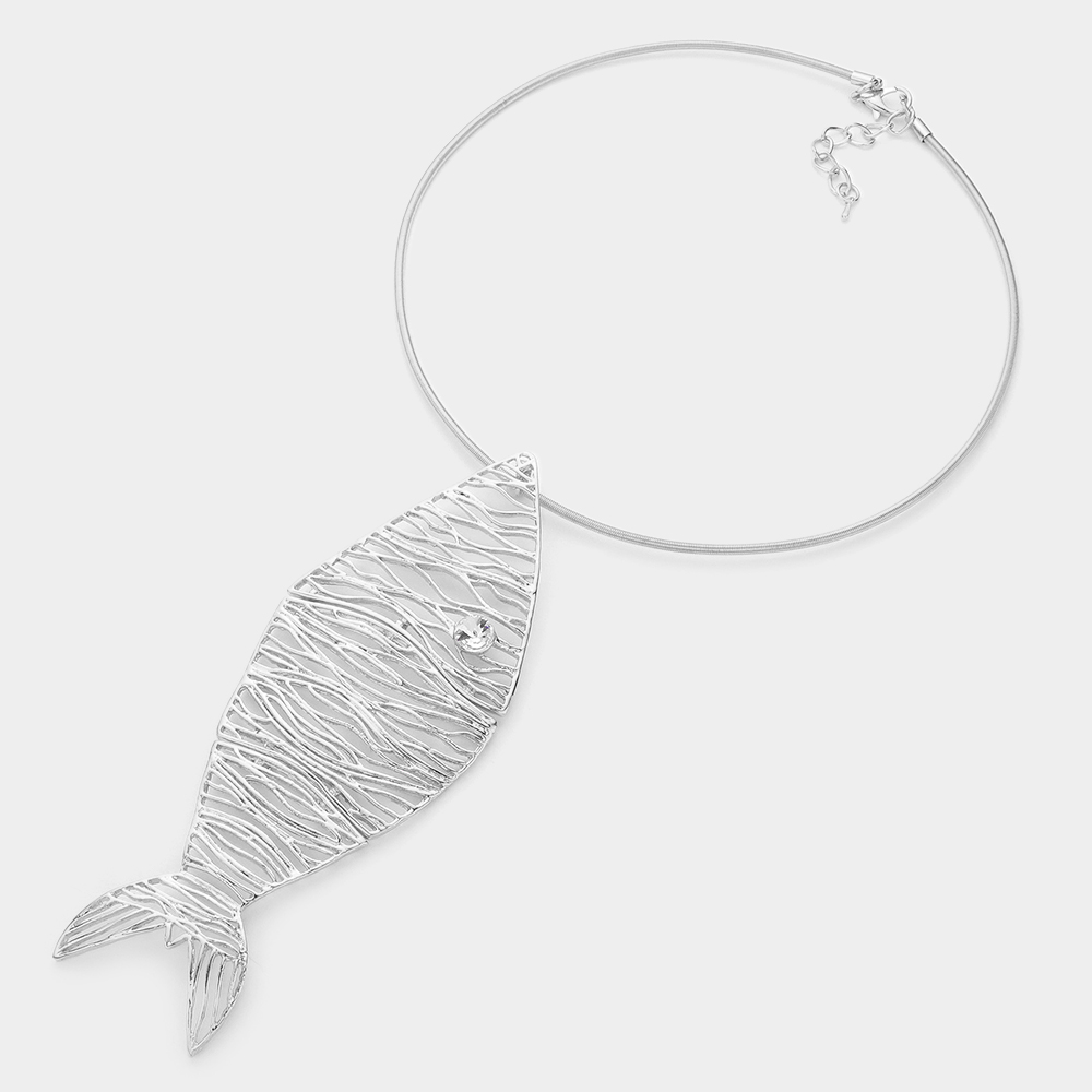Fish wire deals necklace