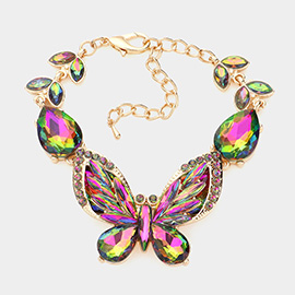 Multi Stone Butterfly Evening Bracelet