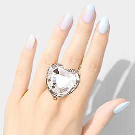 Heart Stone Stretch Ring