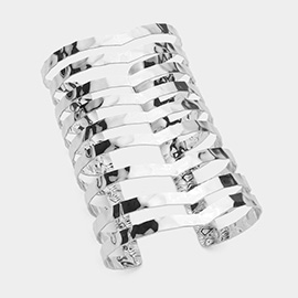 Chevron Split Metal Cuff Bracelet