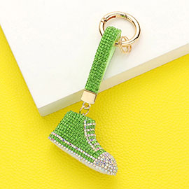 Rhinestone Pave Sneaker Keychain