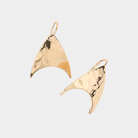 Geometric Hammered Metal Arrowhead Earrings