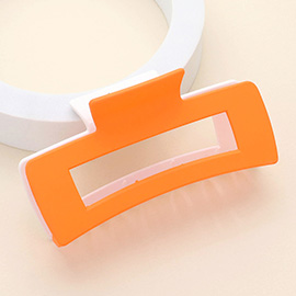 Game Day Two Tone Open Rectangle Hair Claw Clip