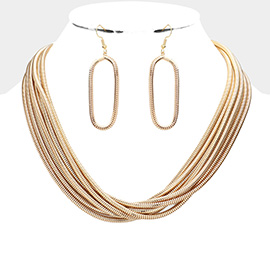 Metal Chain Multi Layered Necklace