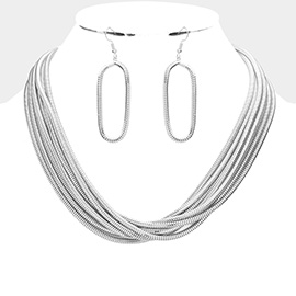 Metal Chain Multi Layered Necklace