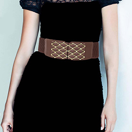 Metal Detailed Elastic Belt