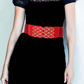 Metal Detailed Elastic Belt