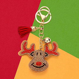 Bling Rudolph Tassel Keychain