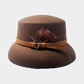 Feather Pointed Felt Hat