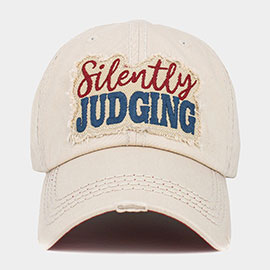 Silently Judging Message Vintage Baseball Cap