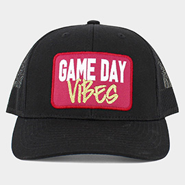 Game Day Vibes Message Mesh Back Baseball Cap