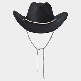 Bling Band Strap Cowboy Fedora Panama Hat