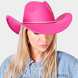 Bling Band Strap Cowboy Fedora Panama Hat