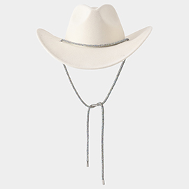 Bling Band Strap Cowboy Fedora Panama Hat