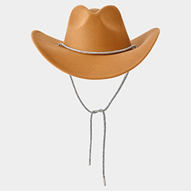 Bling Band Strap Cowboy Fedora Panama Hat