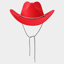 Bling Band Strap Cowboy Fedora Panama Hat