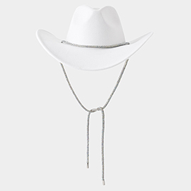 Bling Band Strap Cowboy Fedora Panama Hat