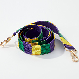 Mardi Gras Color Block Sequin Bag Strap