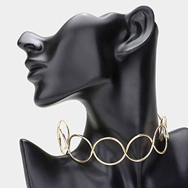 Open Metal Link Choker Necklace