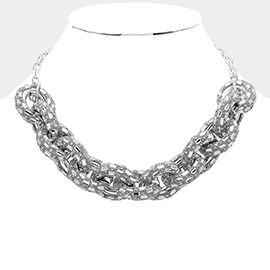 Bling Oval Link Necklace