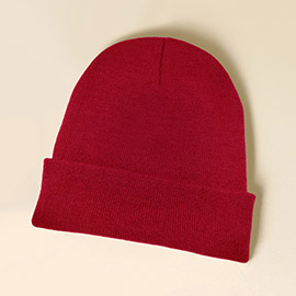 Solid Knit Beanie Hat