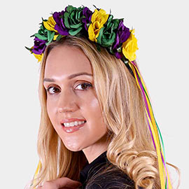 Mardi Gras Flower Headband