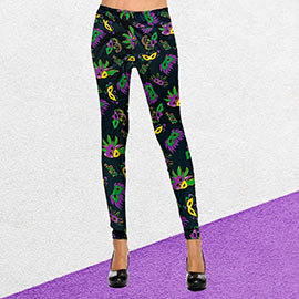 Mardi Gras Print Leggings