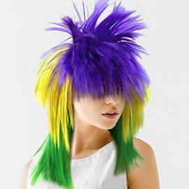 Mardi Gras Punk Wig