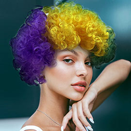 Mardi Gras Afro Wig
