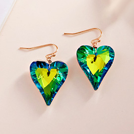 Heart Stone Dangle Earrings