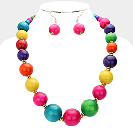 Wooden Beaded Necklace