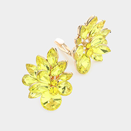 Spike Leaf Clip-On Earrings