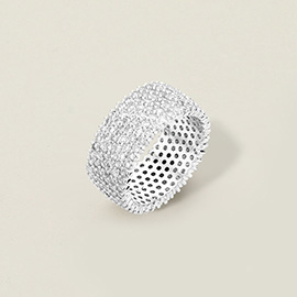 Stone Paved Band Ring