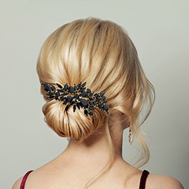 Marquise Teardrop Round Stone Cluster Hair Comb